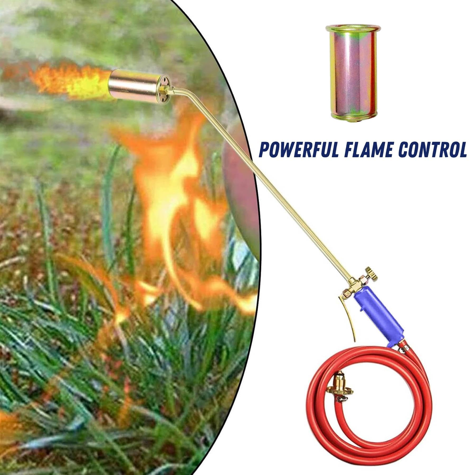 Dapetz Long-Arm Gas Torch Wand - RRP £19.99 - Propane/Butane Adjustable Flame